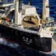 Japanese whaling ship Nisshin Maru with a captured minke whale on deck. (Image: Sea Shepherd)